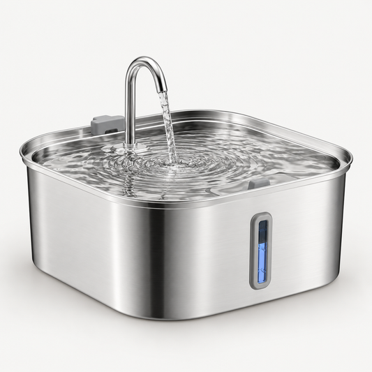 Fontaine à Eau pour Chien Grande Capacité en Inox 7 L / 14 L