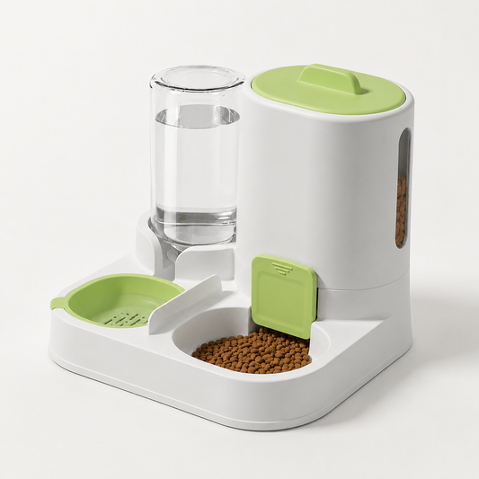 Distributeur de croquettes et eau pour chat 2-en-1 – Pawavo Duo