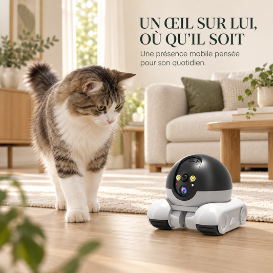 Caméra robot pour chat 1080p – Pawavo Rover