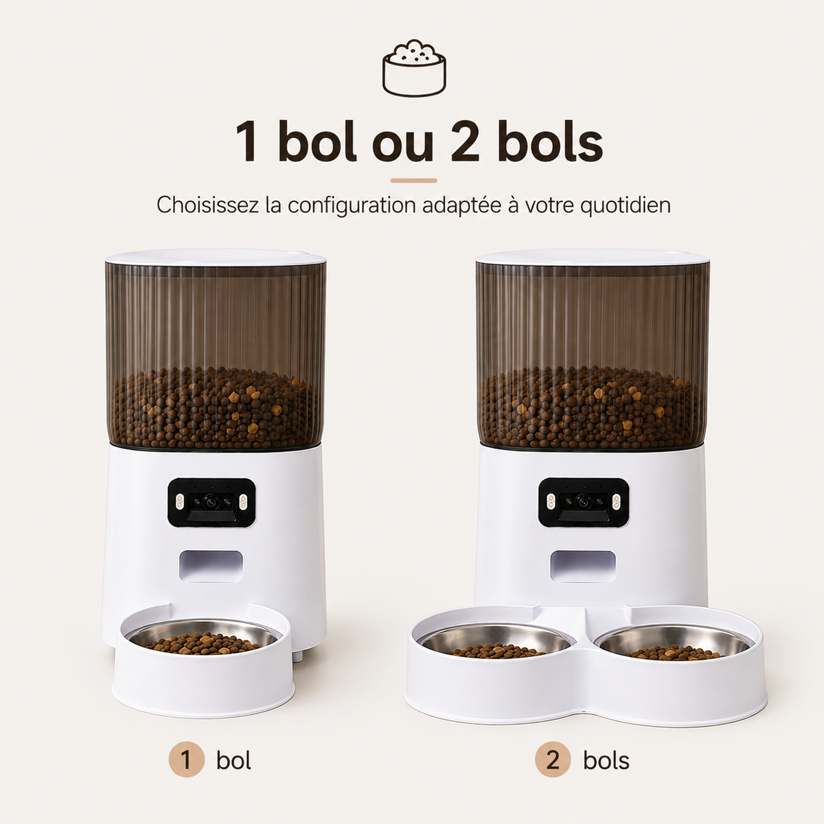 Distributeur Automatique de Croquettes Wi-Fi avec Caméra – Pawavo VisionFeed 3,5 L