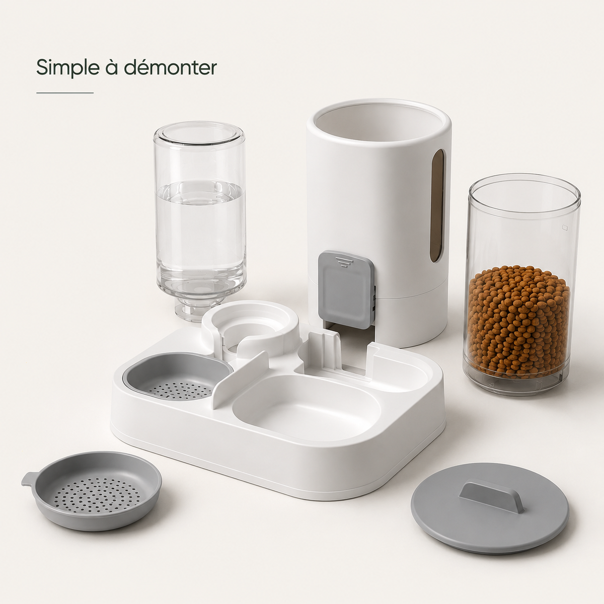Distributeur de croquettes et eau pour chat 2-en-1 – Pawavo Duo