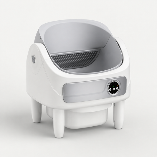 Litière Automatique Ouverte pour Chat – Bio-Radar, Connectée & Sécurisé