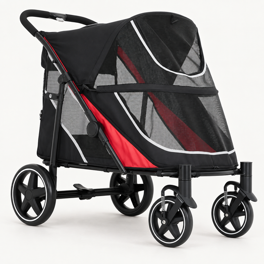 Poussette grand chien XXL pliable jusqu’à 60 kg – Pawavo Titan