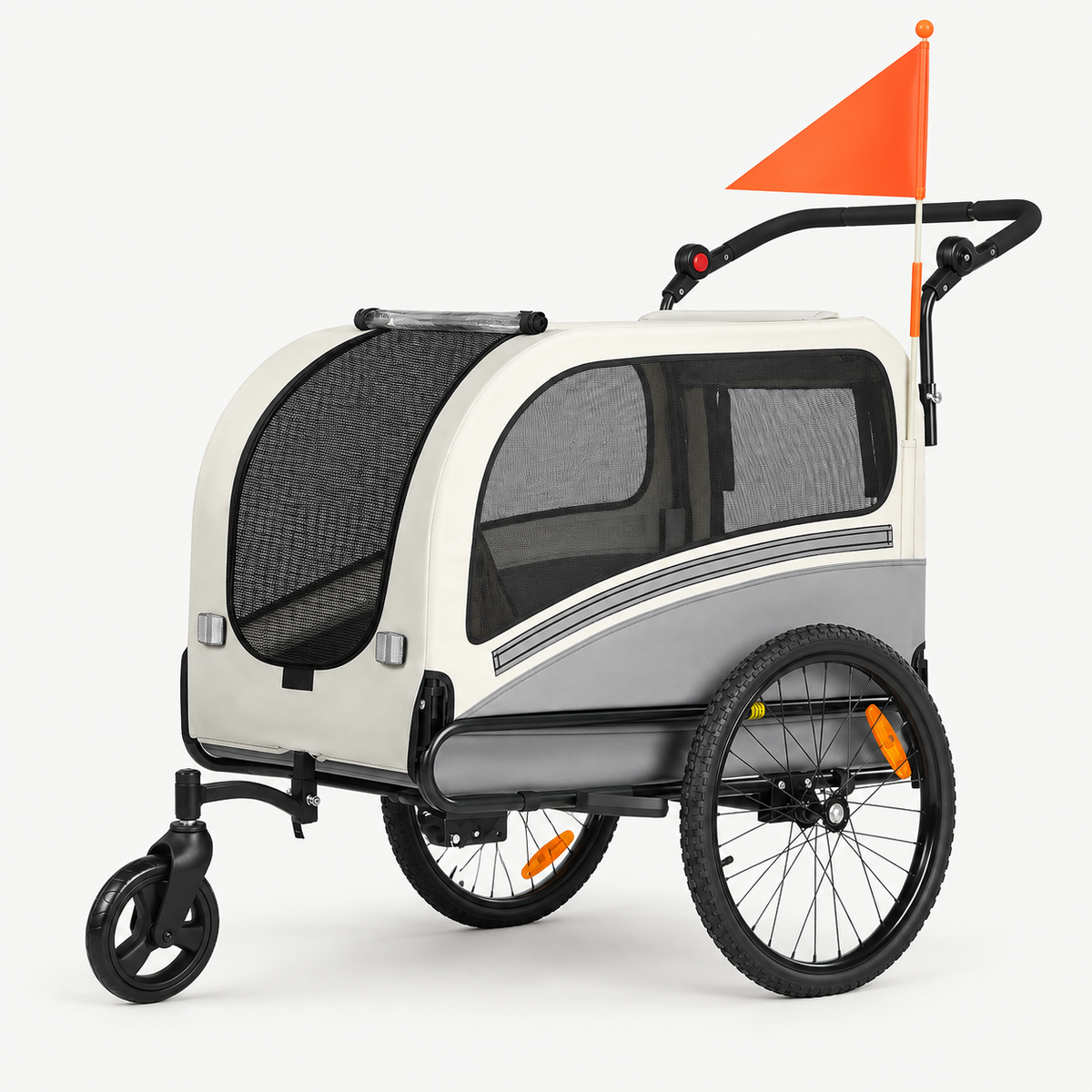 Remorque vélo chien 2 en 1 convertible poussette jusqu’à 50 kg – Pawavo Trail