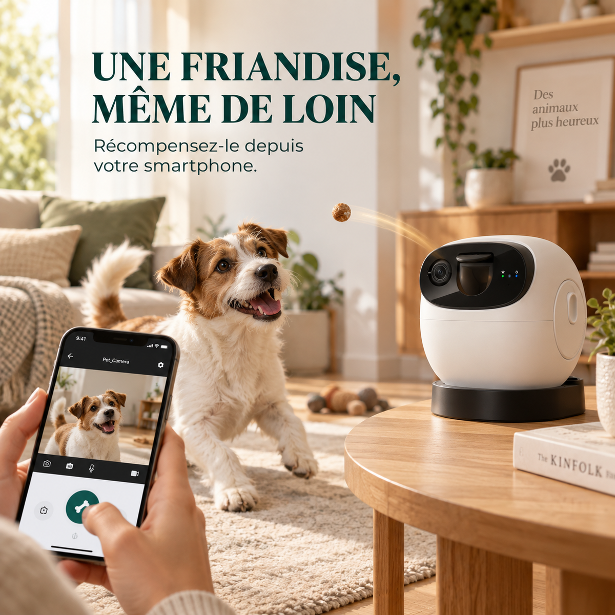 Caméra pour animaux 3K avec lance-friandises – Pawavo M3