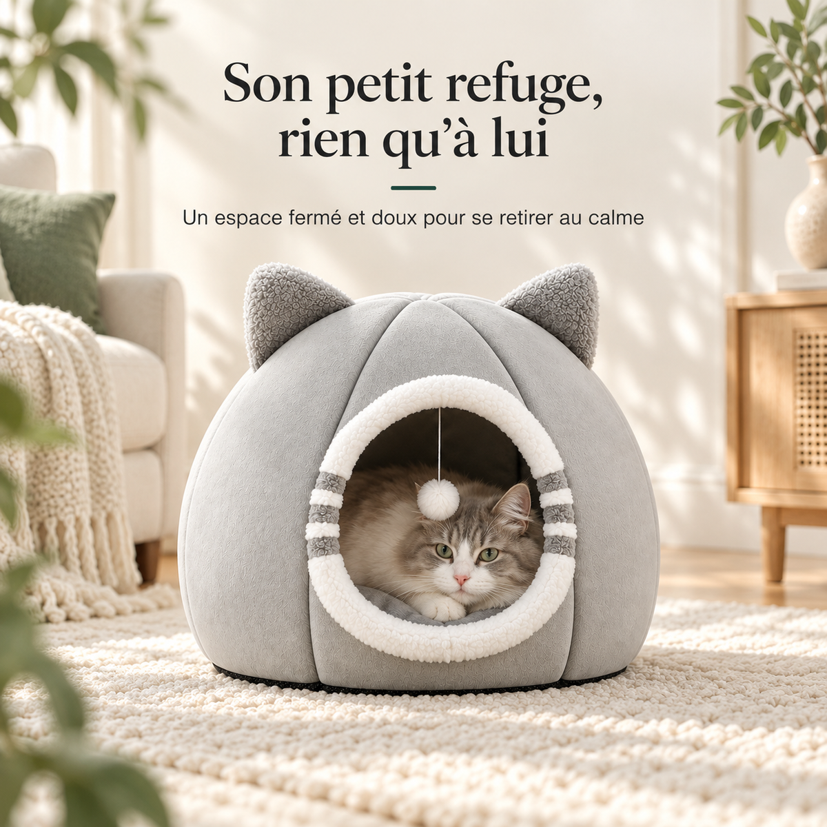 Niche pour chat cocon – Pawavo Mino