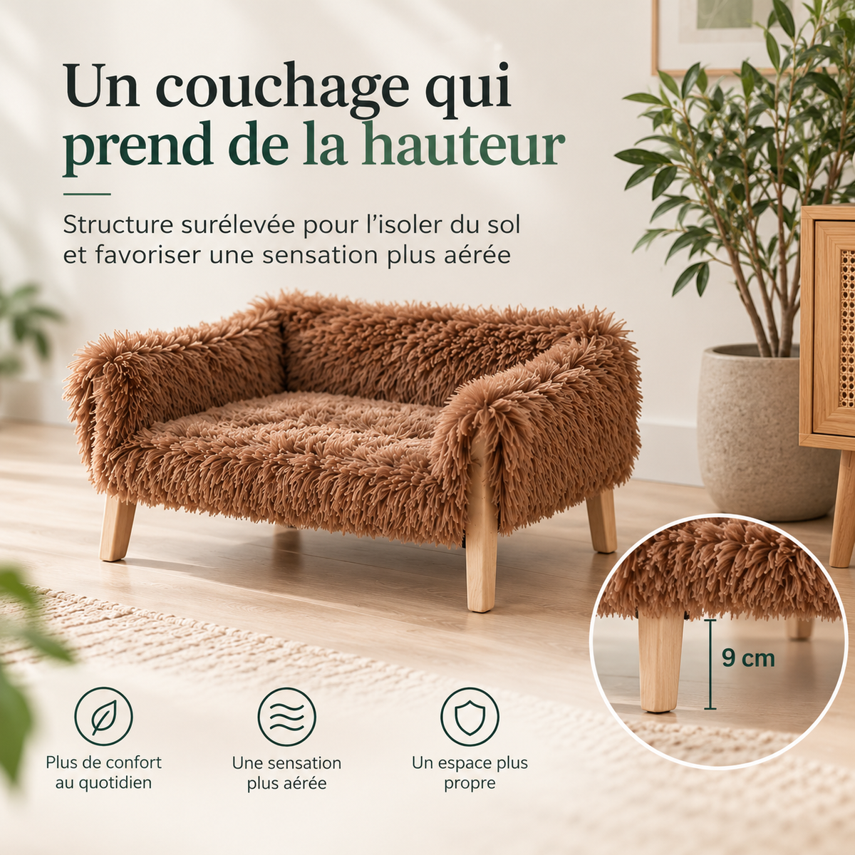 Canapé pour chat surélevé – Pawavo Arlo