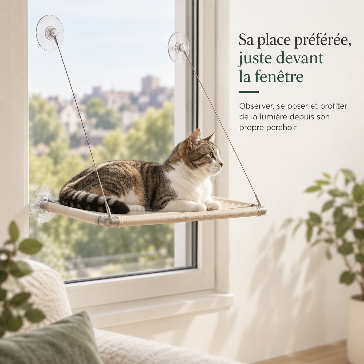 Hamac de fenêtre pour chat – Pawavo Luma