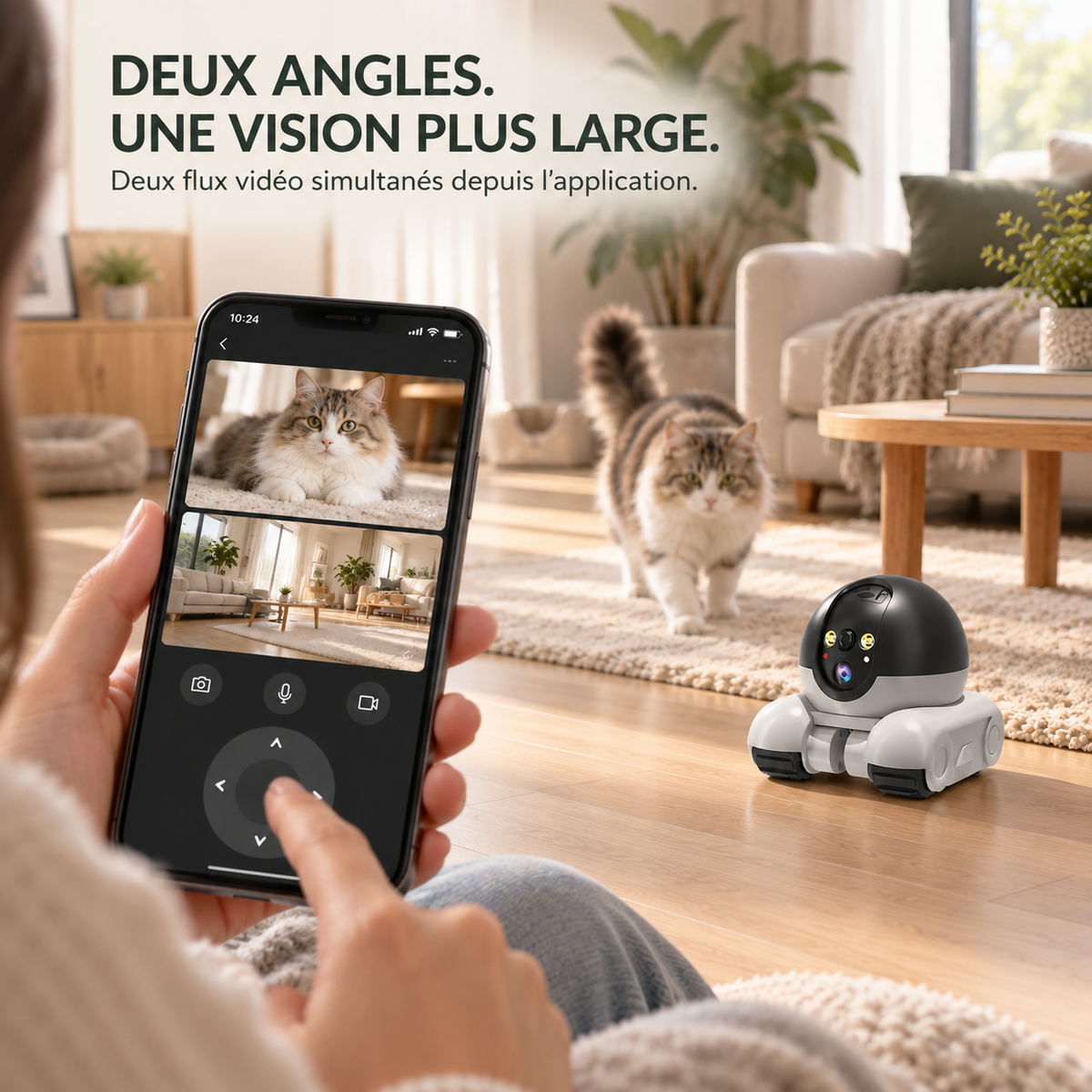Caméra robot pour chat 1080p – Pawavo Rover