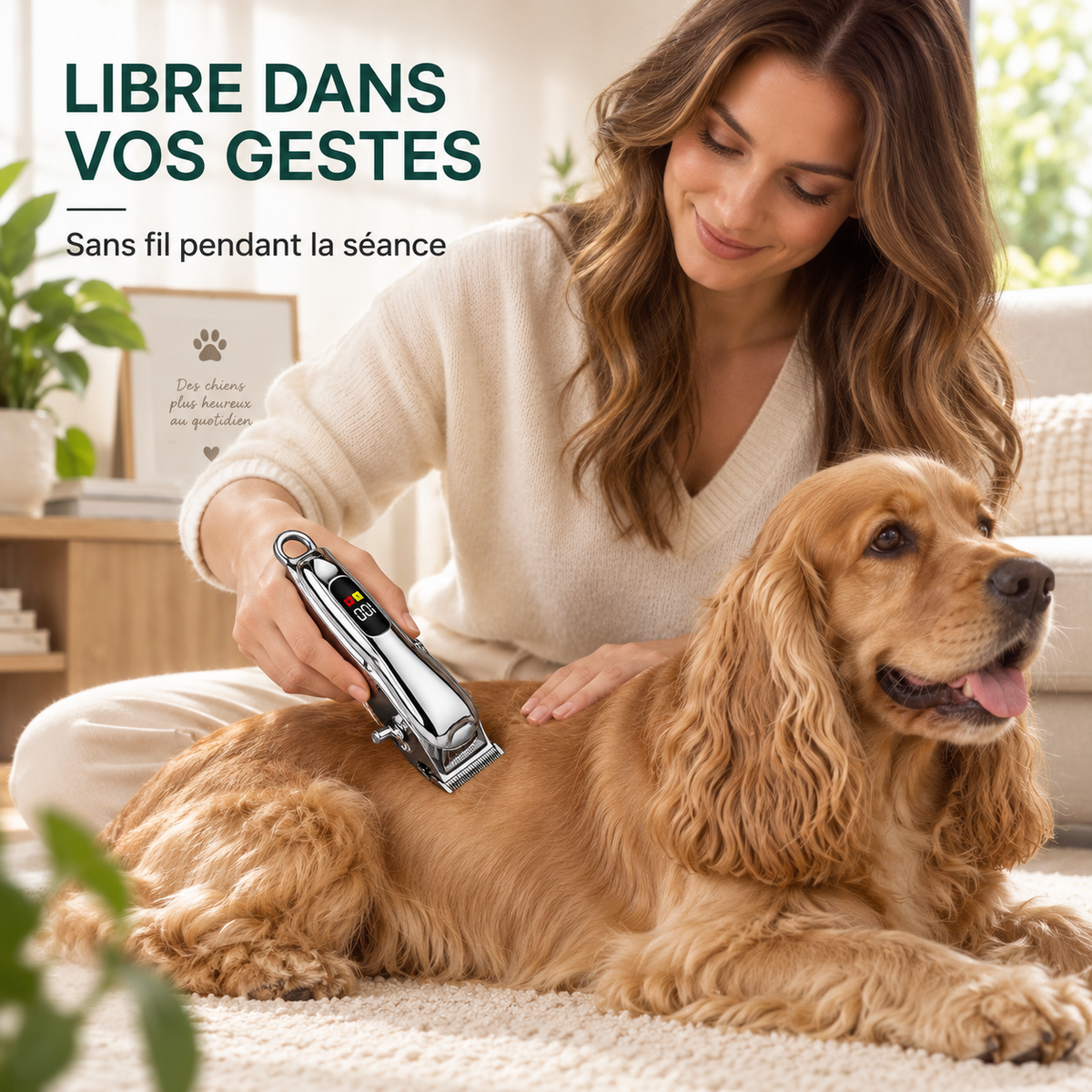 Tondeuse pour chien professionnelle sans fil – Pawavo TrimPro