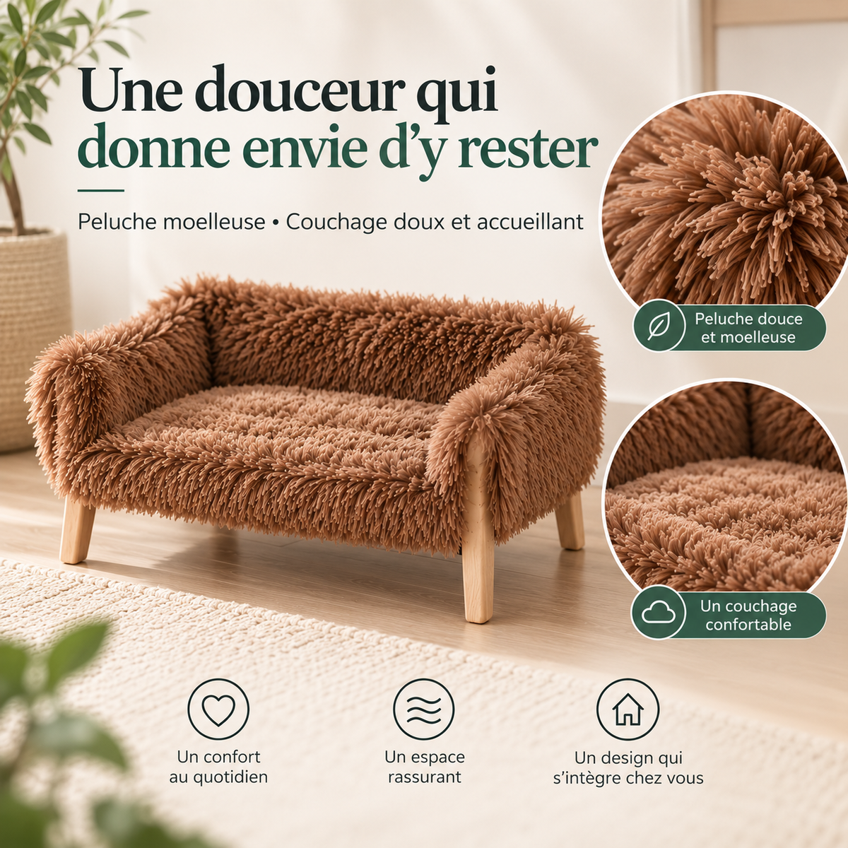 Canapé pour chat surélevé – Pawavo Arlo