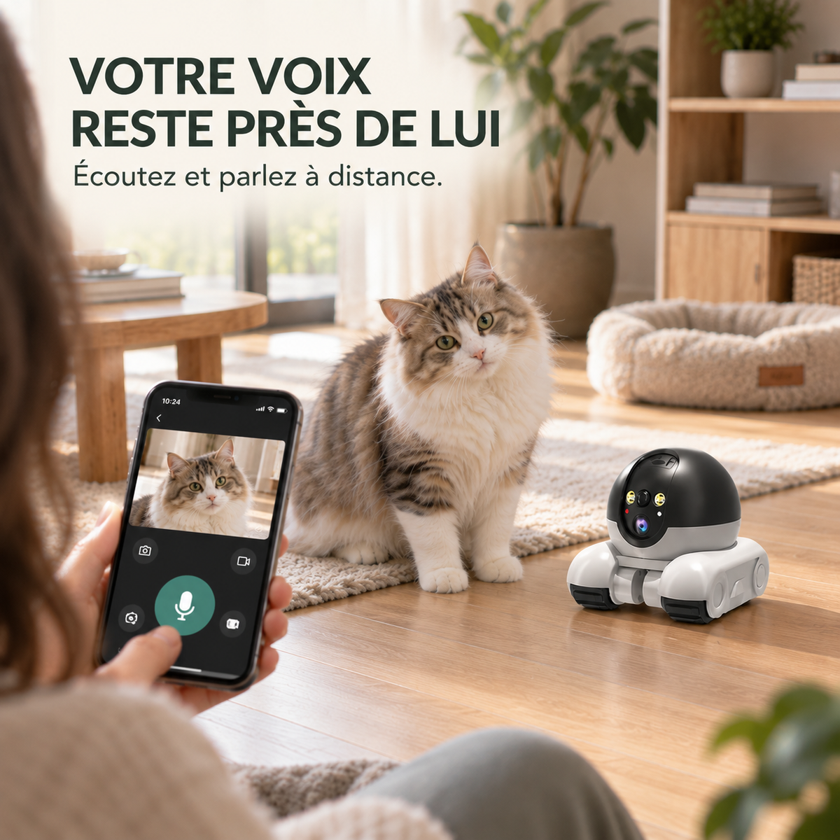 Caméra robot pour chat 1080p – Pawavo Rover