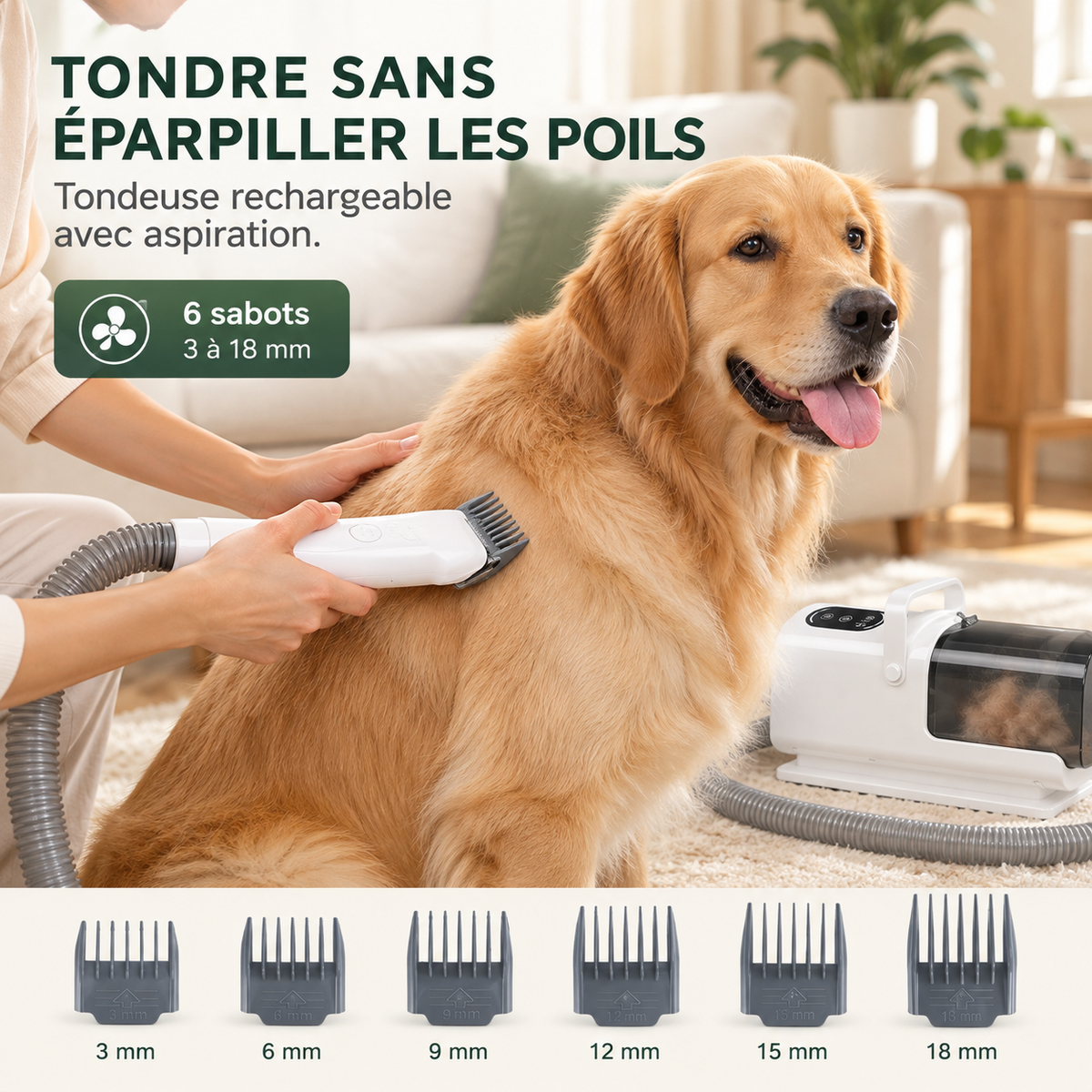 Kit de toilettage chien & chat avec aspirateur et séchoir – Pawavo AirGroom