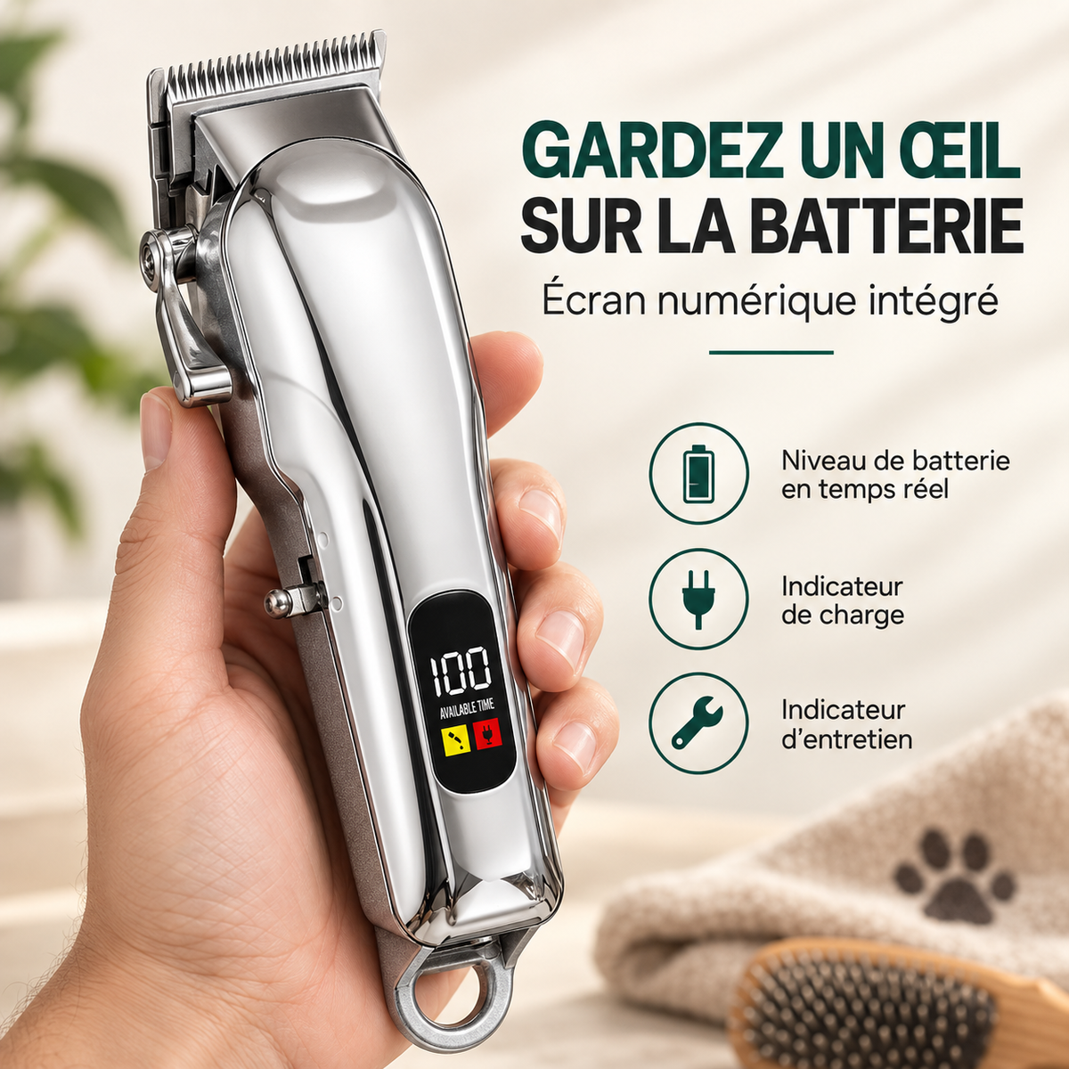 Tondeuse pour chien professionnelle sans fil – Pawavo TrimPro