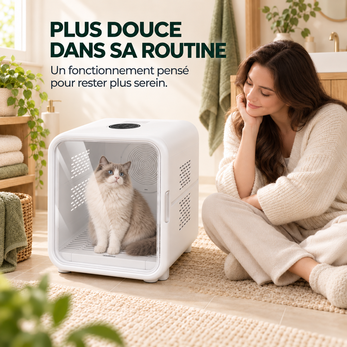 Cabine de séchage pour chien et chat 62 L – Pawavo AirNest