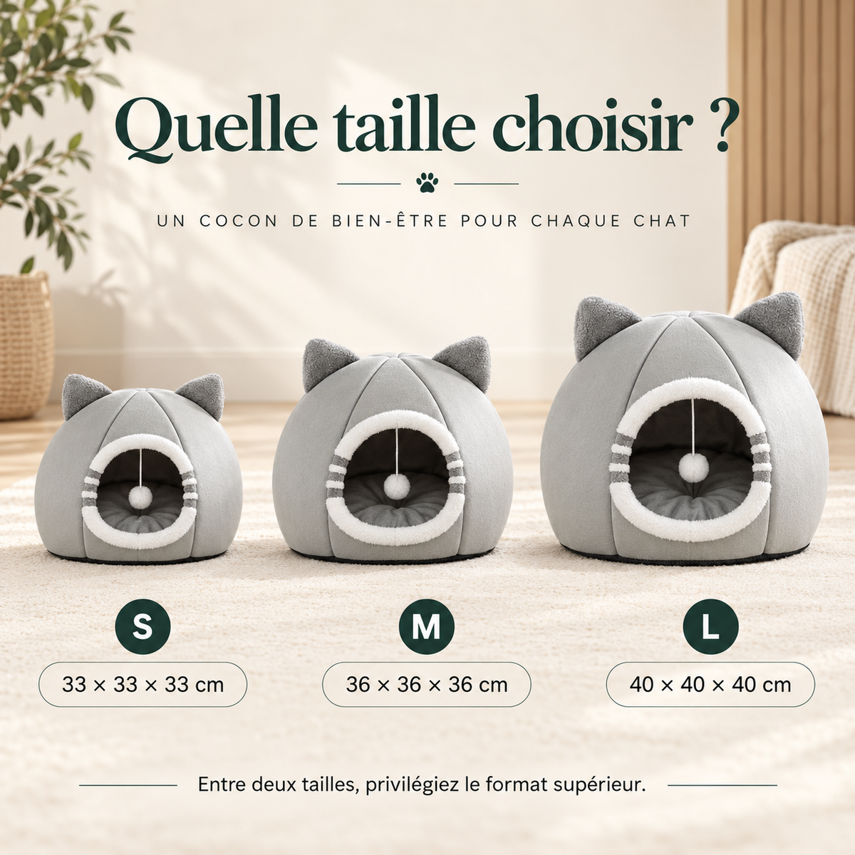 Niche pour chat cocon – Pawavo Mino