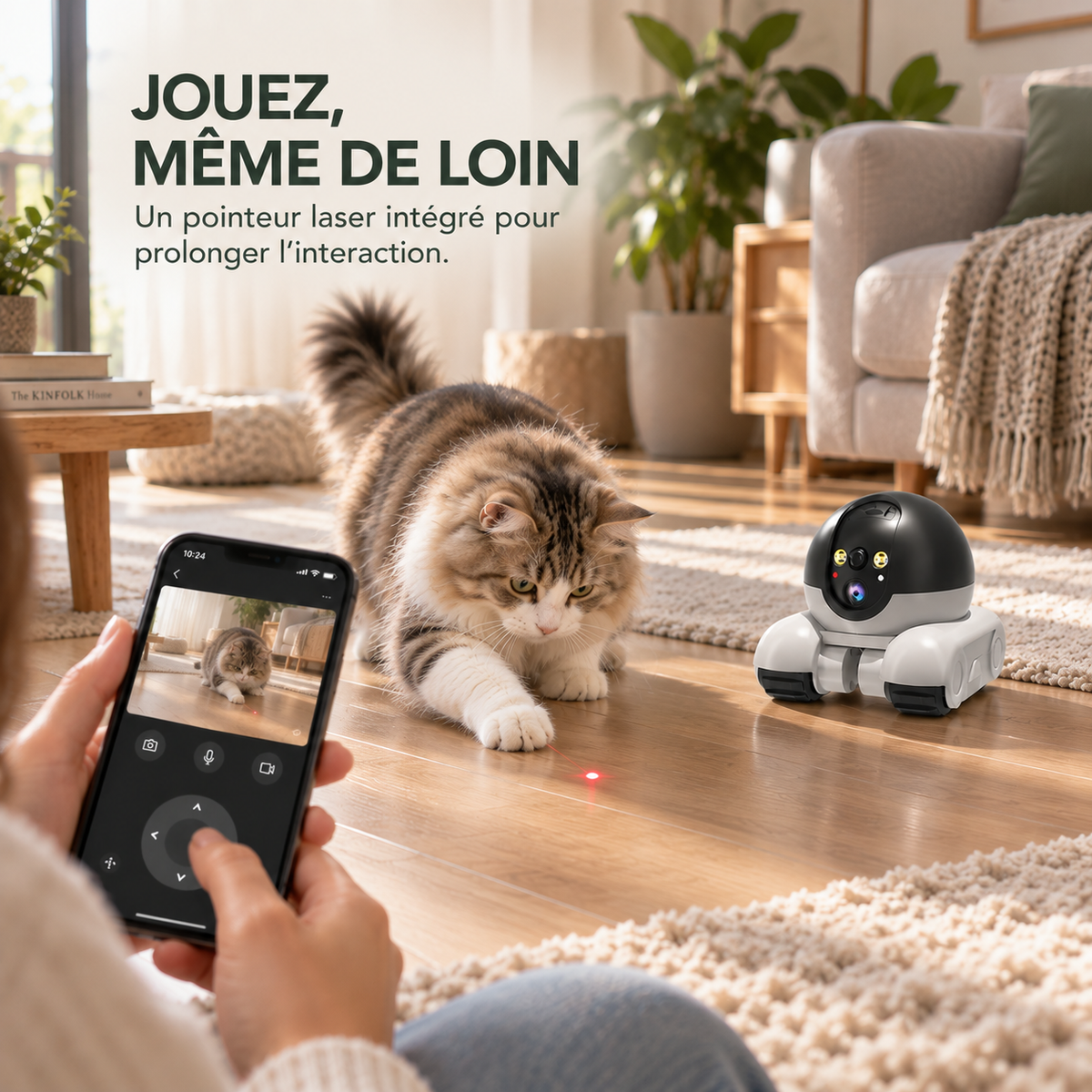 Caméra robot pour chat 1080p – Pawavo Rover