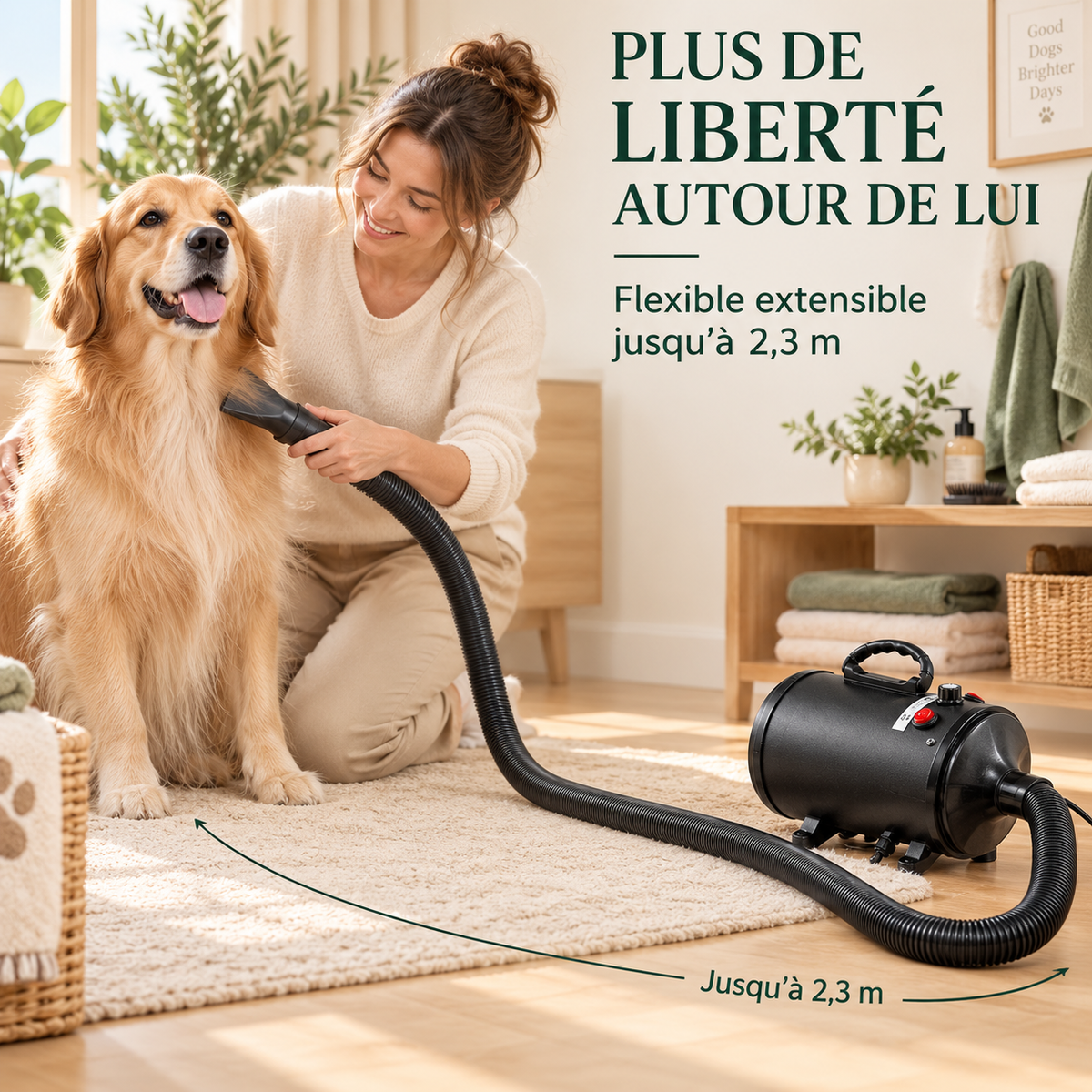 Pulseur chien professionnel 2800 W – Pawavo AirDry Pro