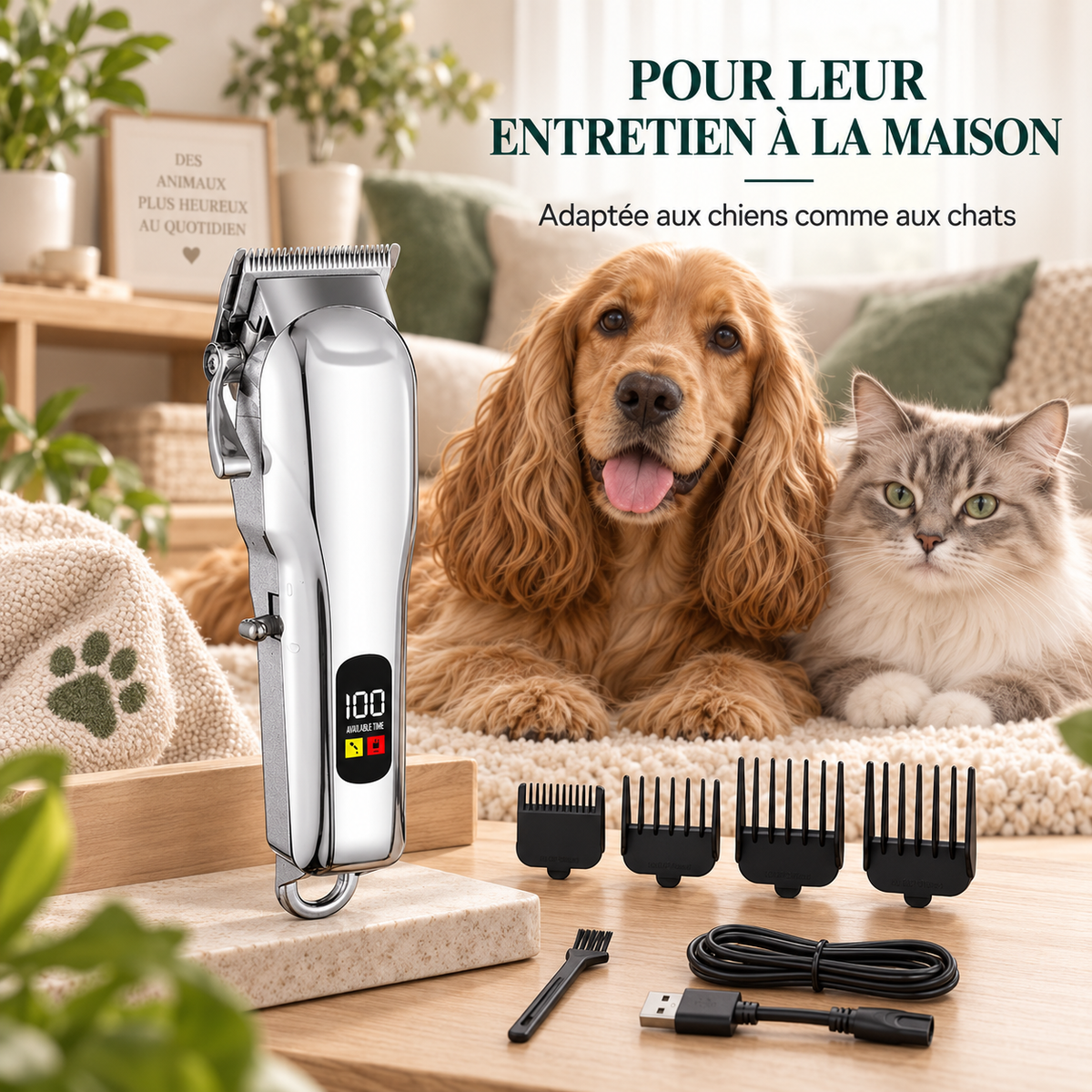 Tondeuse pour chien professionnelle sans fil – Pawavo TrimPro