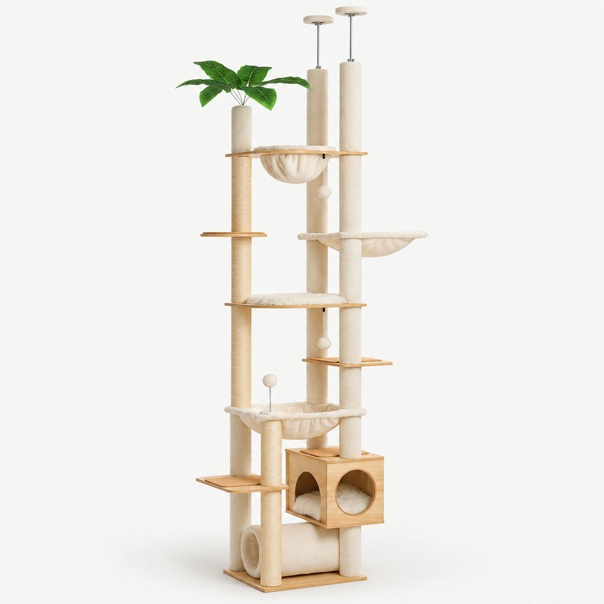 Arbre à chat du sol au plafond réglable – Pawavo Sky
