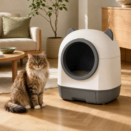Litière Automatique XXL pour Chat – Grand Format, Autonettoyante & Connectée