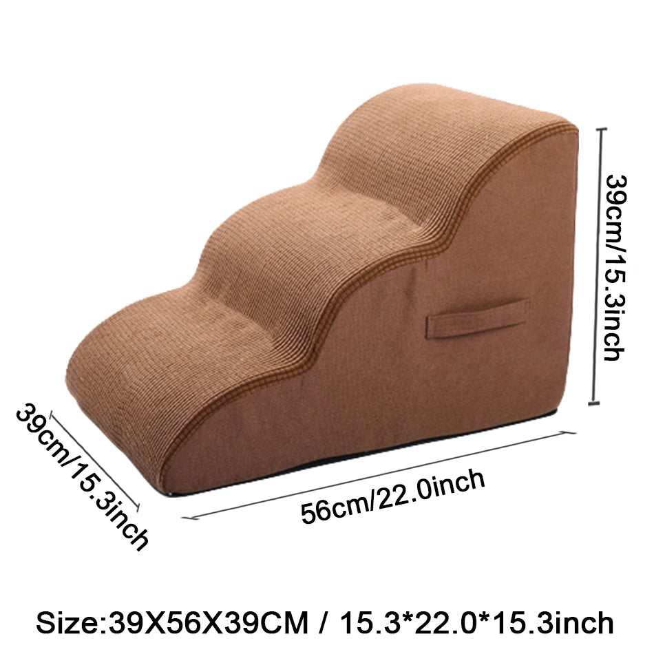 Escalier pour Chien & Chat en Mousse Confortable, Antidérapant & Déhoussable