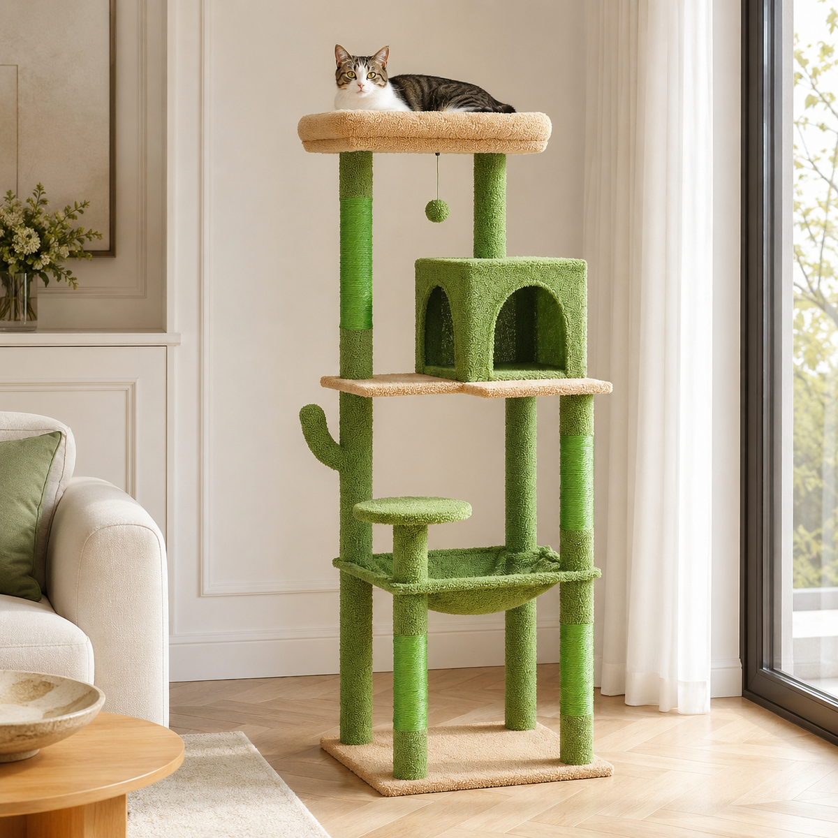Arbre à chat design Cactus – Pawavo Verde